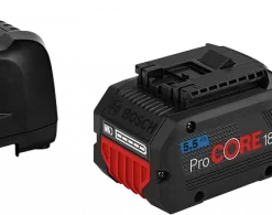 Bosch Bleu Accessoires 18 Volt 1600A0214A Pack Batteries 18V ProCORE18V 4.0Ah + 5.5Ah + Chargeur GAL 1880 CV