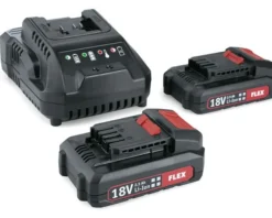 Flex-tools Accessoires 491357 P-Set 22 Q Accu Set 18V 2.5Ah - 2 X AP18.0/2.5 Batteries + Chargeur 18 Volts