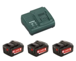 Metabo Accessoires 18 Volt 685049000 Pack Batterie 3 X 18V 4.0Ah Li-Ion + Chargeur ASC30-36