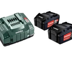Metabo Accessoires 18 Volt 685051000 Set De Base - 2 X 18V 5.2Ah Li-Ion Batterie + Chargeur ASC145