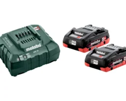 Metabo Accessoires 18 Volt 685101000 Pack Batterie 2 X 18V 4.0Ah LiHD + 1 X Chargeur ASC 55