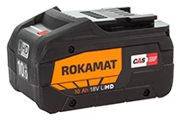 Rokamat Batterie 18 Volts 10,0 Ah Li-ion + Chargeur ASC145