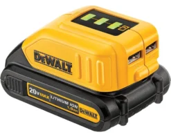 DeWalt Accessoires 18 Volt DCB090-XJ Adaptateur / Chargeur USB Compatible Avec Les Batteries XR