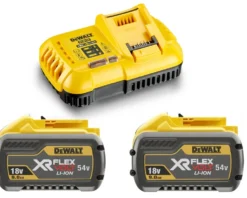 DeWalt Accessoires 54 Volt DCB118X2-QW Pack 2 Batteries XR FLEXVOLT 54V 9Ah Li-Ion + Chargeur Rapide
