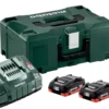 Metabo Accessoires 18 Volt Ensemble De Base 2 X LiHD 4.0 Ah + MetaLoc (685130000)