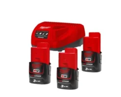 Milwaukee Accessoires 12 Volt M12 NRG-303 M12™ NRG Pack - 3 X Batterie 12V 3.0Ah + Chargeur C12C 4933459207