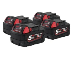Milwaukee Accessoires M18 B5 4-pack 4 X Batterie 18 Volt 5.0Ah Li-Ion