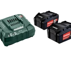 Metabo Accessoires 18 Volt Pack Batterie 2 X 18V 4.0Ah Li-Ion + 1 X Chargeur ASC 55 685050000