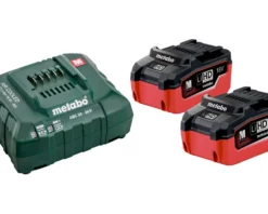 Metabo Accessoires 18 Volt Pack Batterie 2 X 18V LiHD 5,5Ah + 1 X Chargeur ASC 145 685122000