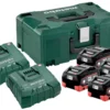 Metabo Accessoires 18 Volt Pack Batterie 4 X 18V LiHD 8.0Ah + 2 X Chargeur ASC Ultra 685135000