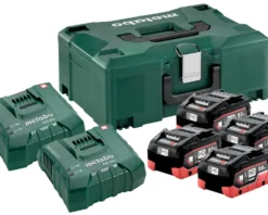 Metabo Accessoires 18 Volt Pack Batterie 4 X 18V LiHD 8.0Ah + 2 X Chargeur ASC Ultra 685135000