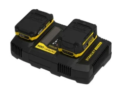 Lot de batterie Soldes 6 Stanley SFMCB24 Chargeur De Batterie Double Fatmax V20 18 Volts